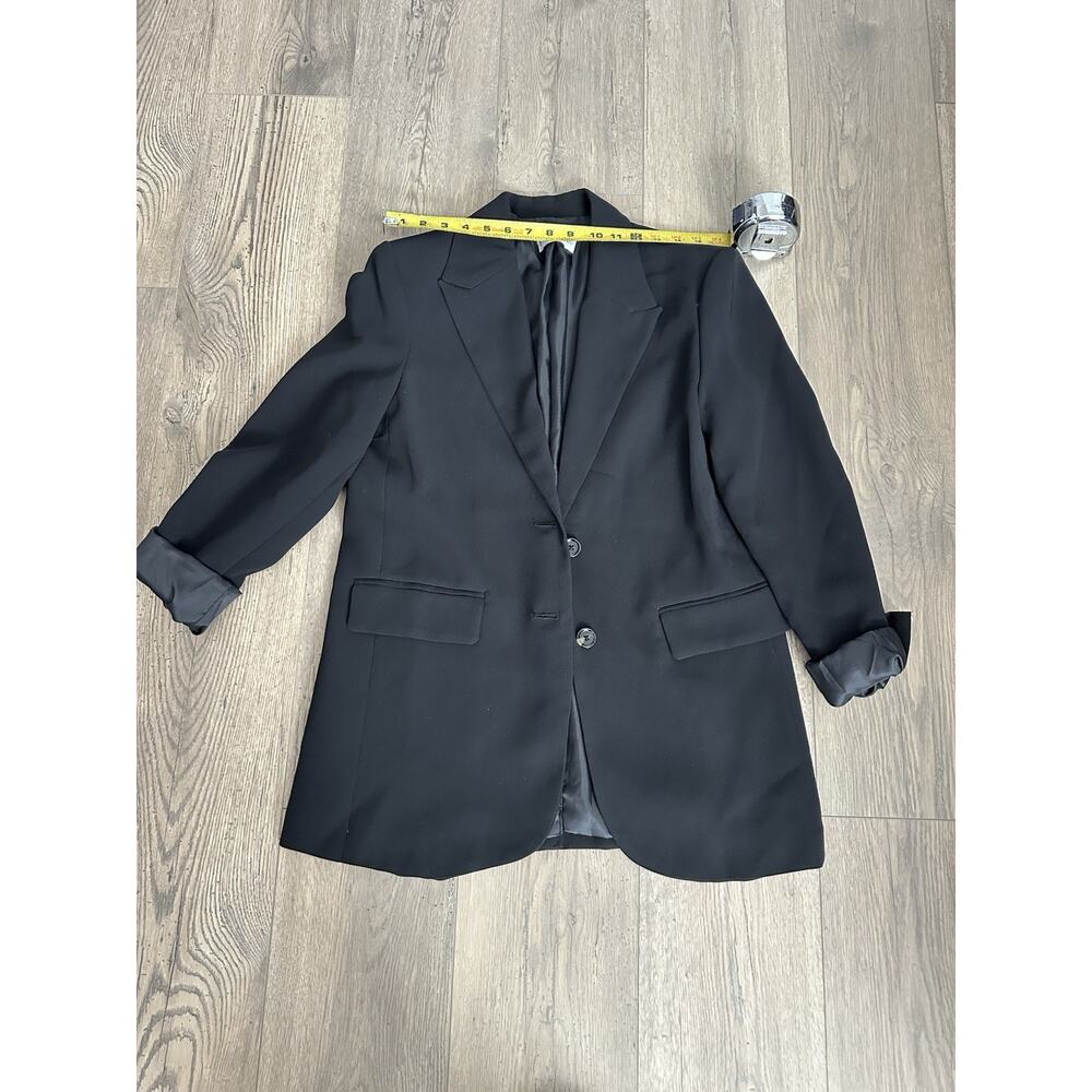 Mango MNG Oversized Blazer Black Medium Lined with pockets - Picture 3 of 8